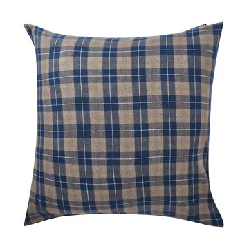 Taie d'oreiller Checked Flannel 65x65 cm - Denim blue-beige - Lexington