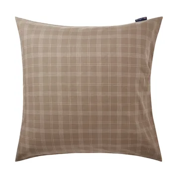 Taie d'oreiller Checked Pin Point Oxford 65x65 cm - Brown - Lexington