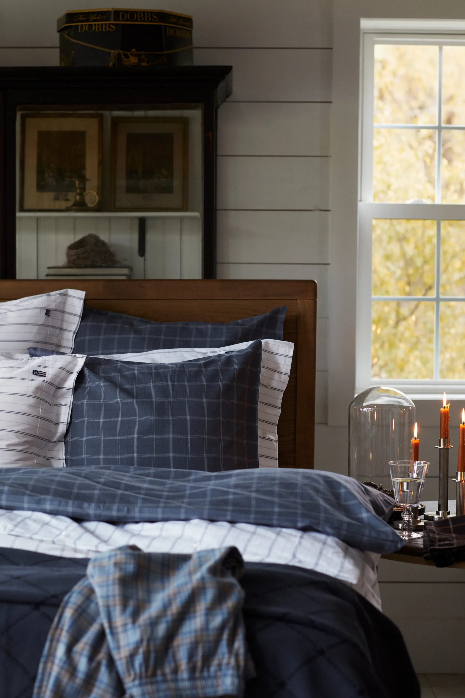 Taie d’oreiller Checked Pinpoint Oxford 50x60 cm, Dove Lexington