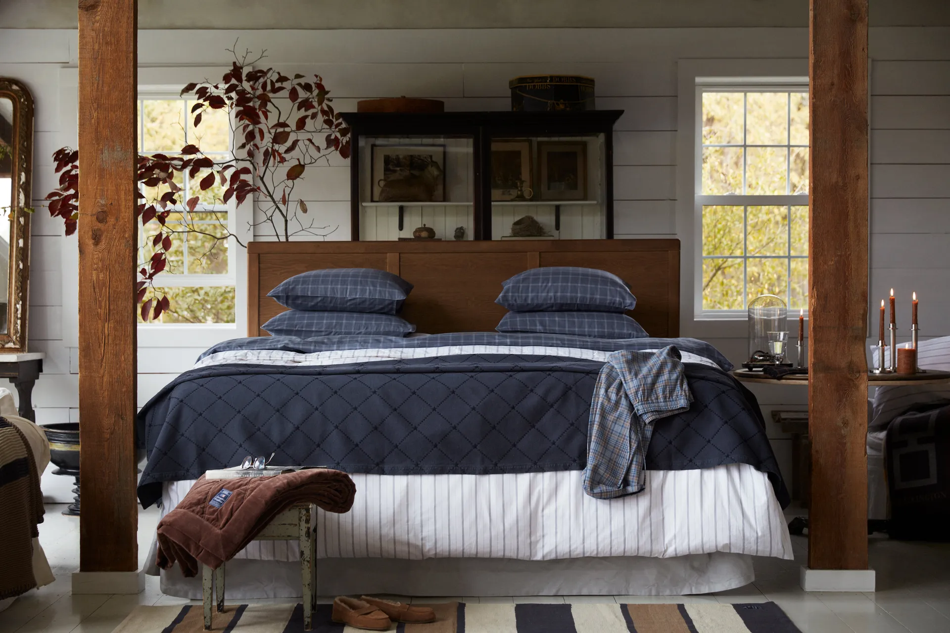 Taie d’oreiller Checked Pinpoint Oxford 50x60 cm, Dove Lexington