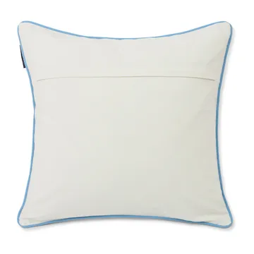Taie d'oreiller en coton biologique Since 1993 50x50 cm - Blanc-bleu - Lexington