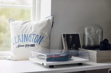 Taie d'oreiller en coton biologique Since 1993 50x50 cm - Blanc-bleu - Lexington