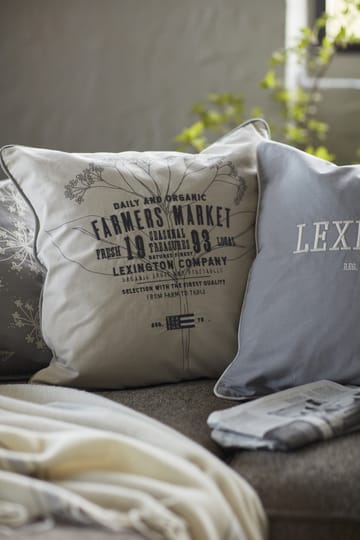 Taie d'oreiller Farmers Market 50x50 cm - Beige - Lexington