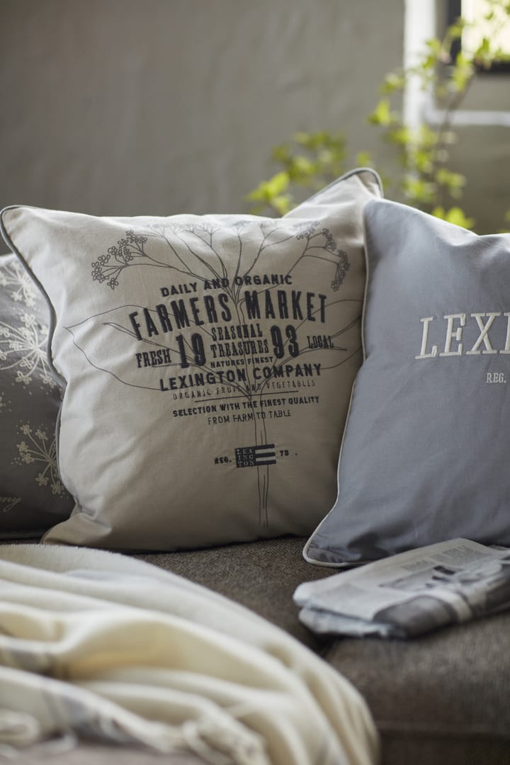 Taie d'oreiller Farmers Market 50x50 cm, Beige Lexington