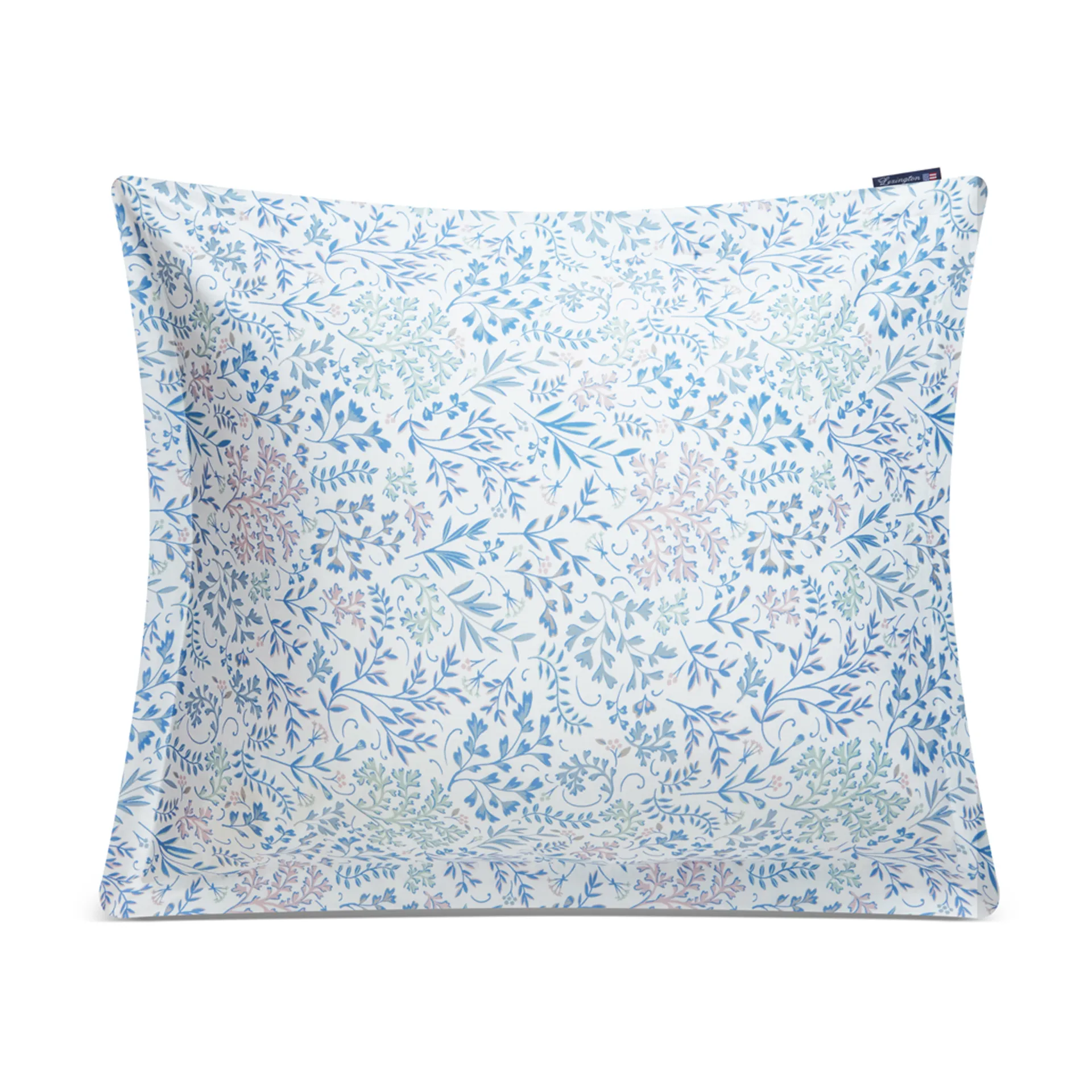 Taie d'oreiller Flower Printed Cotton Sateen 50x60 cm, Bleu Lexington