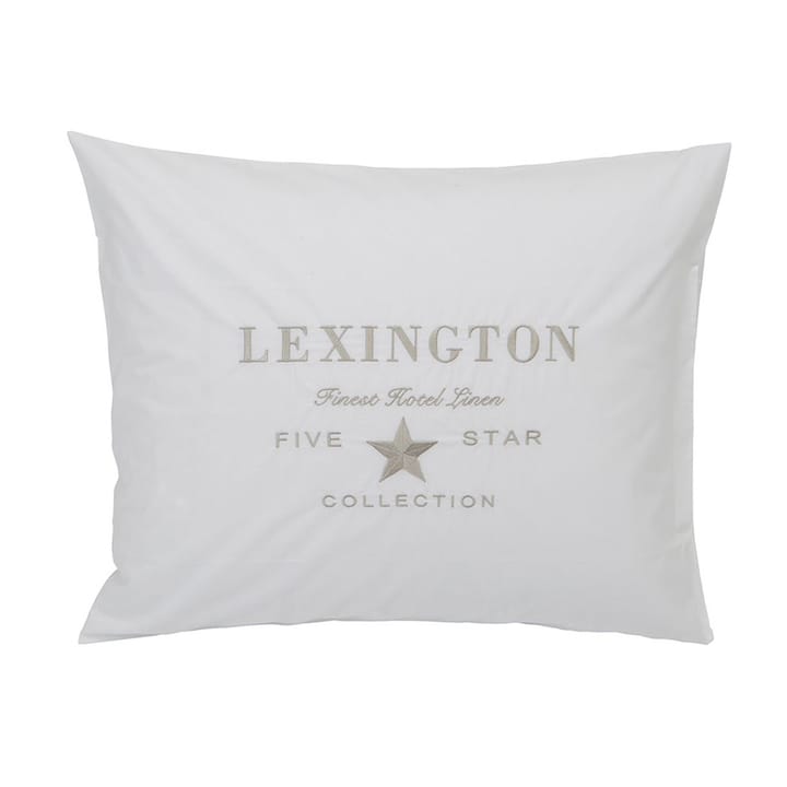 Taie d'oreiller Hotel Embroidery 50x60 cm - Blanc-beige clair - Lexington