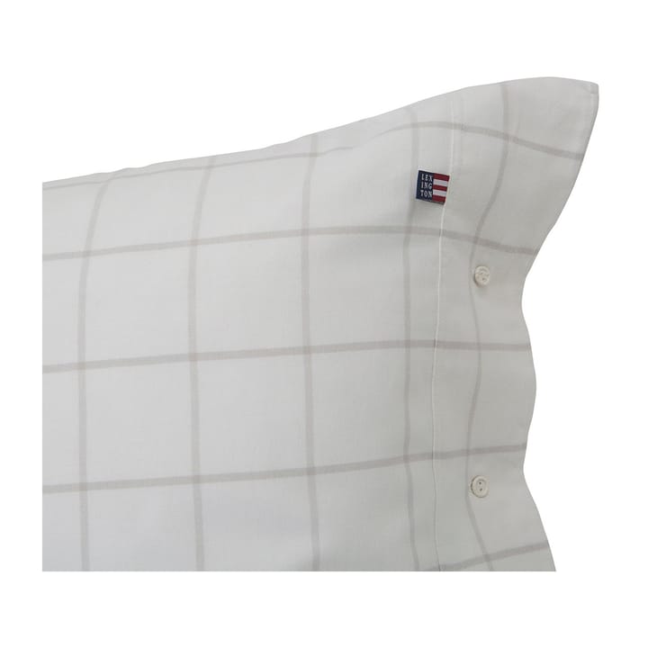 Taie d'oreiller Hotel Light Flannel 65x65 cm - Blanc-beige clair - Lexington