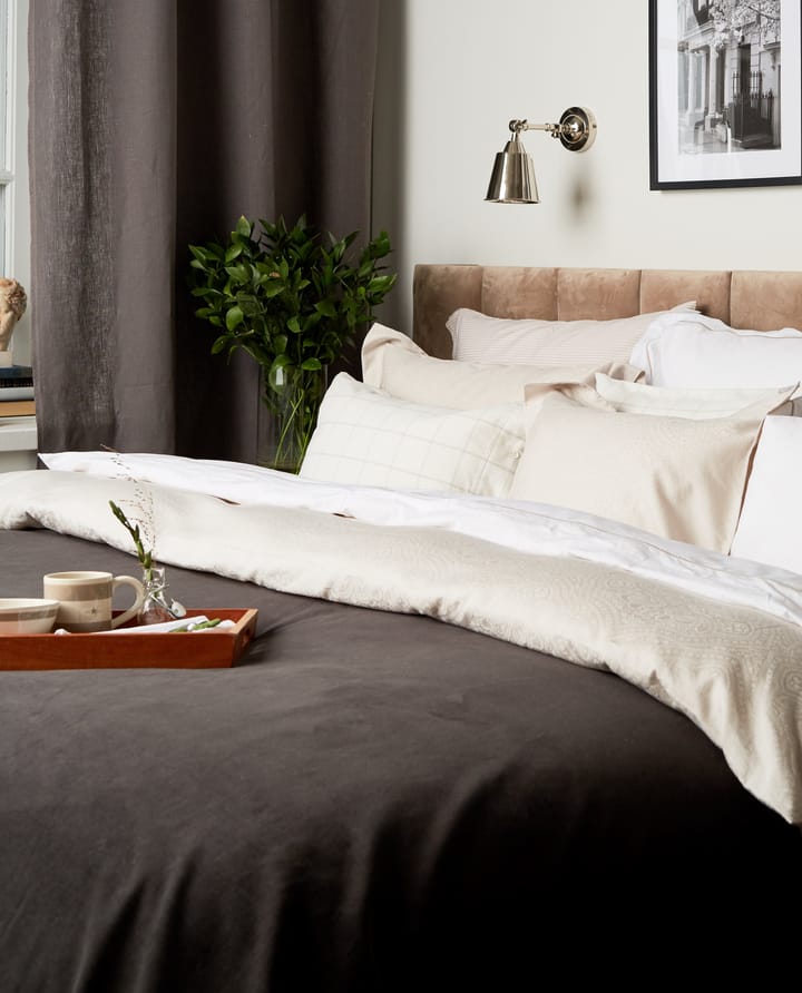 Taie d'oreiller Hotel Light Flannel 65x65 cm, Blanc-beige clair Lexington