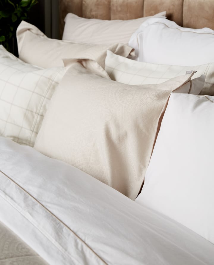 Taie d'oreiller Hotel Percale 50x60 cm, Blanc-beige clair Lexington