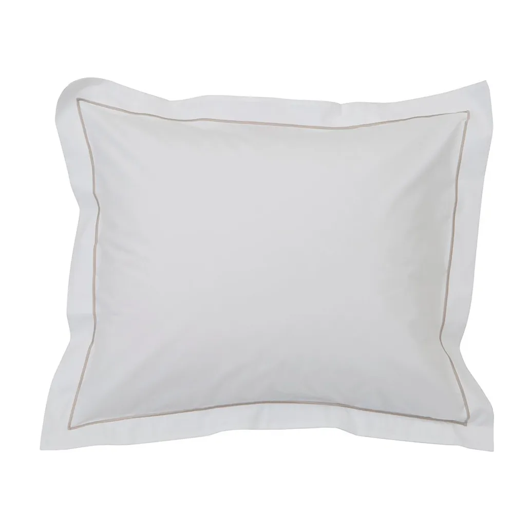 Taie d'oreiller Hotel Percale 50x90 cm, Blanc-beige clair Lexington