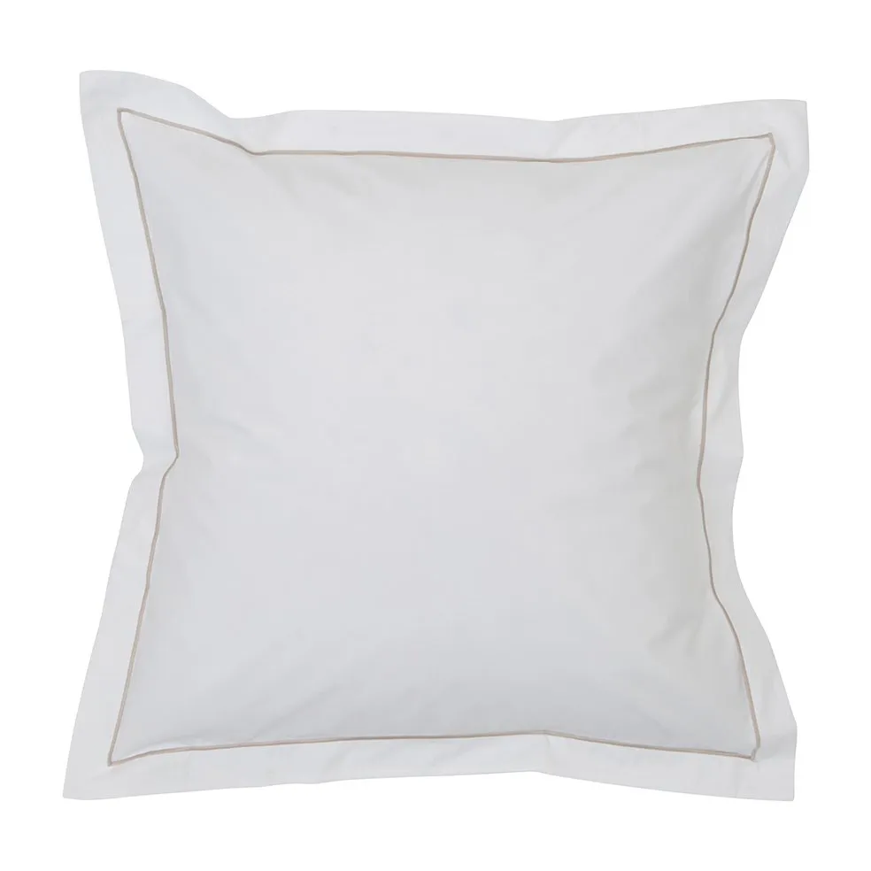Taie d'oreiller Hotel Percale 65x65 cm, Blanc-beige clair Lexington