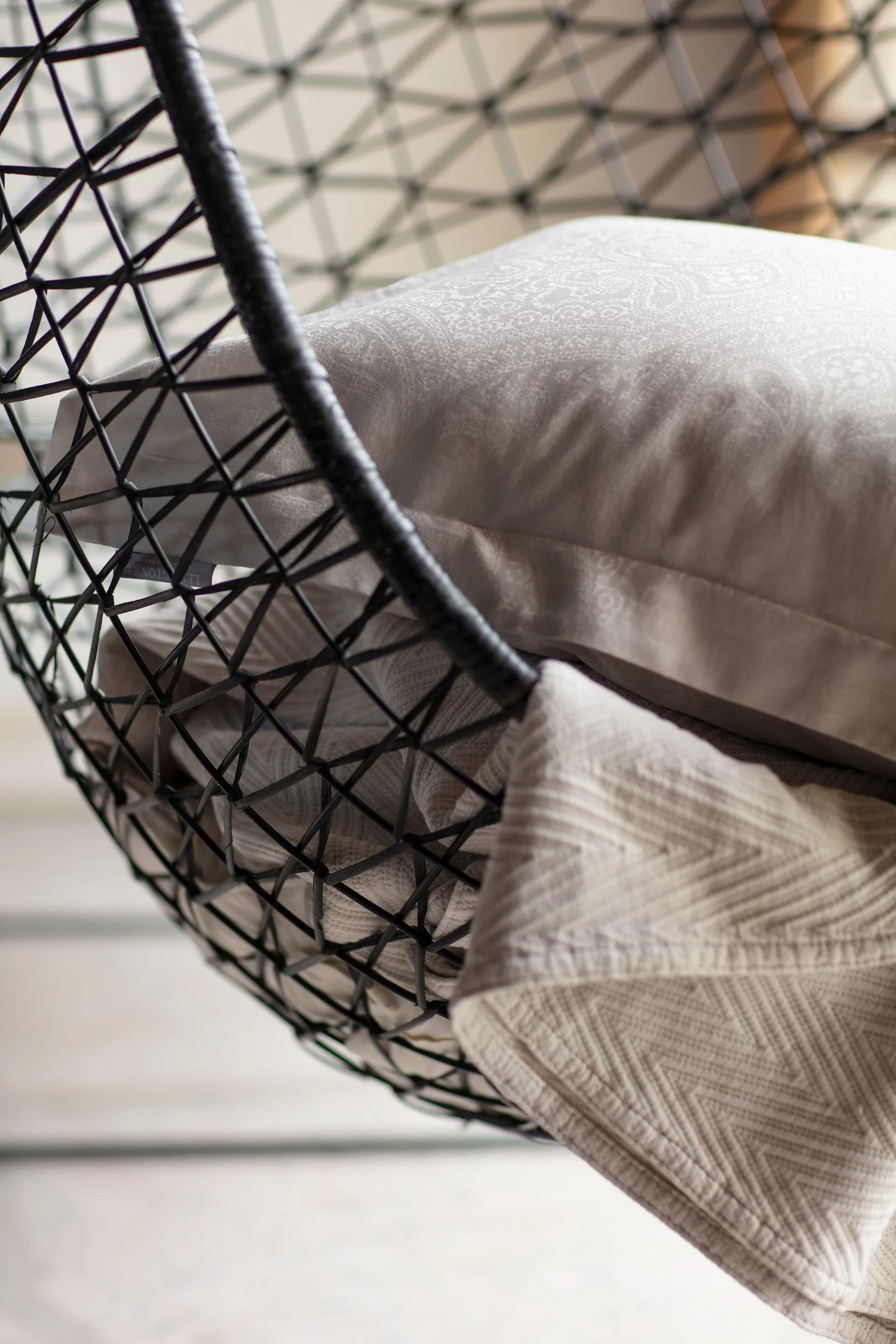 Taie d'oreiller Hotel Sateen Jacquard 50x60 cm, Beige clair Lexington