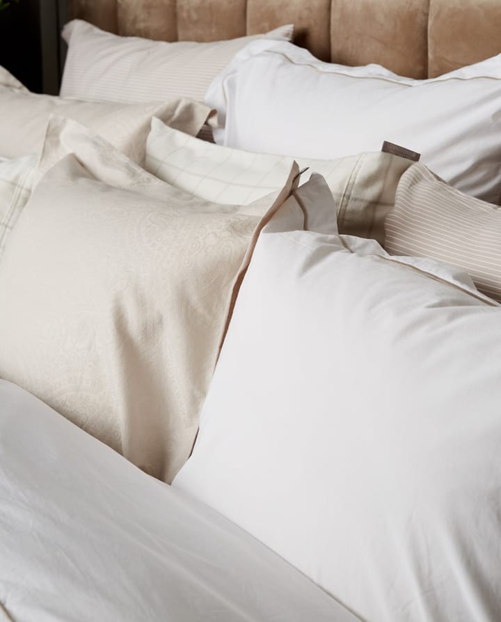 Taie d'oreiller Hotel Sateen Jacquard 65x65 cm, Beige clair Lexington