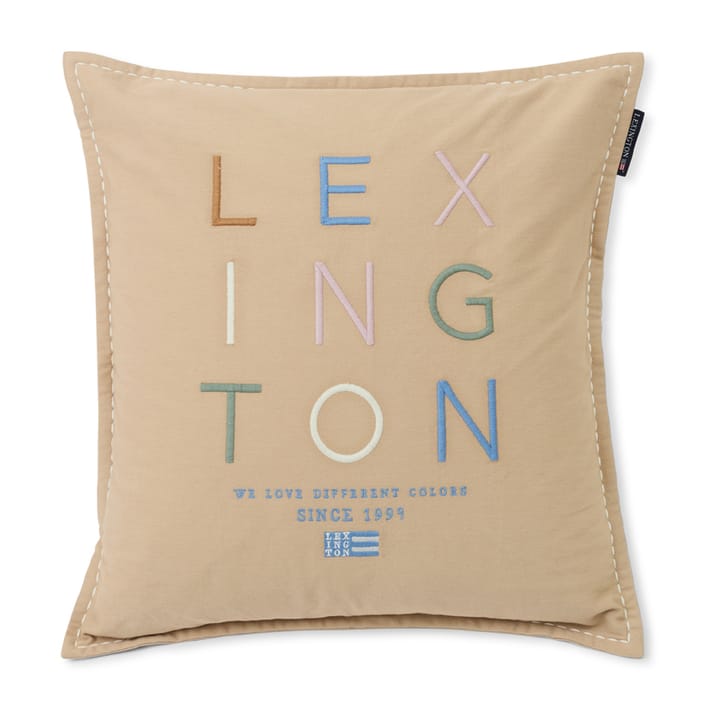 Taie d’oreiller Love Different Organic Cotton 50x50 cm, Beige-multi Lexington