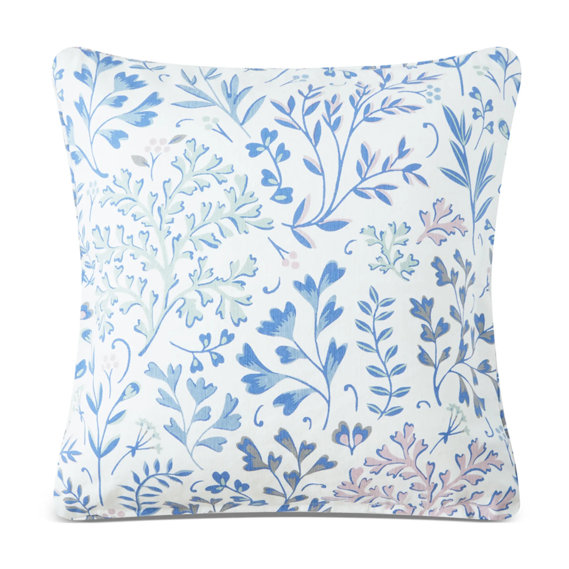 Taie d'oreiller Printed Flowers 50x50 cm, Bleu Lexington