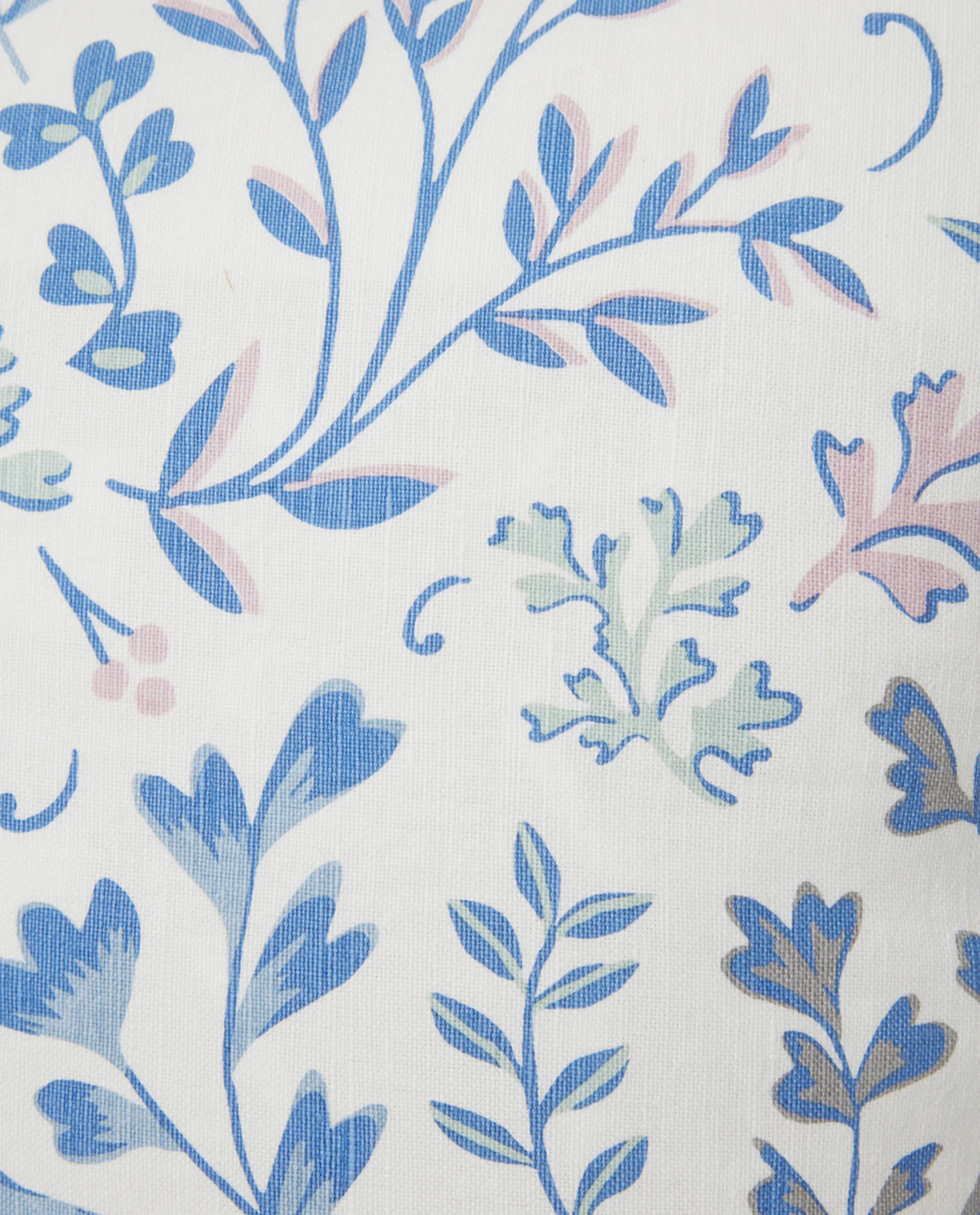 Taie d'oreiller Printed Flowers 50x50 cm, Bleu Lexington