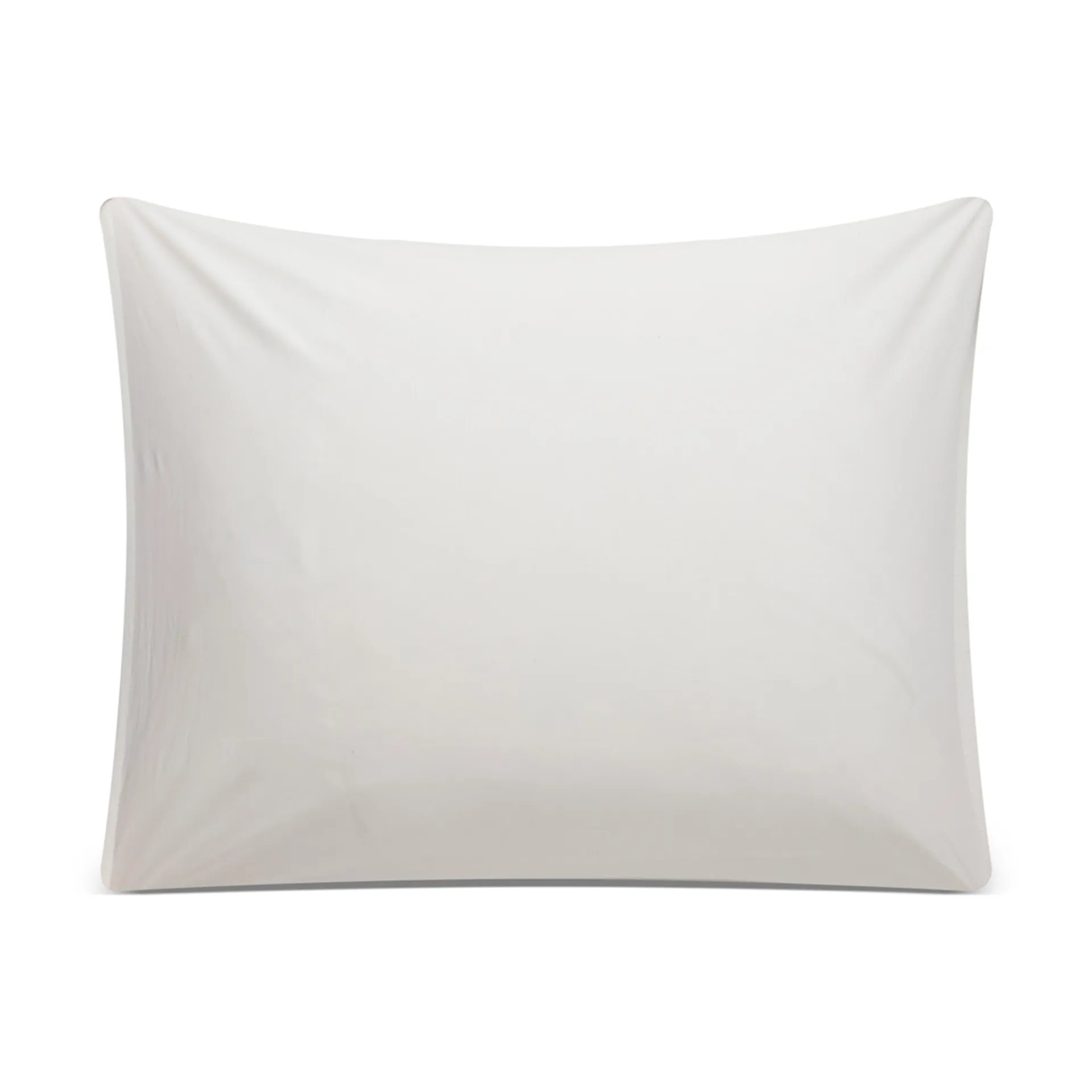 Taie d'oreiller Printed Organic Cotton Poplin 50x60 cm, Blanc-gris Lexington