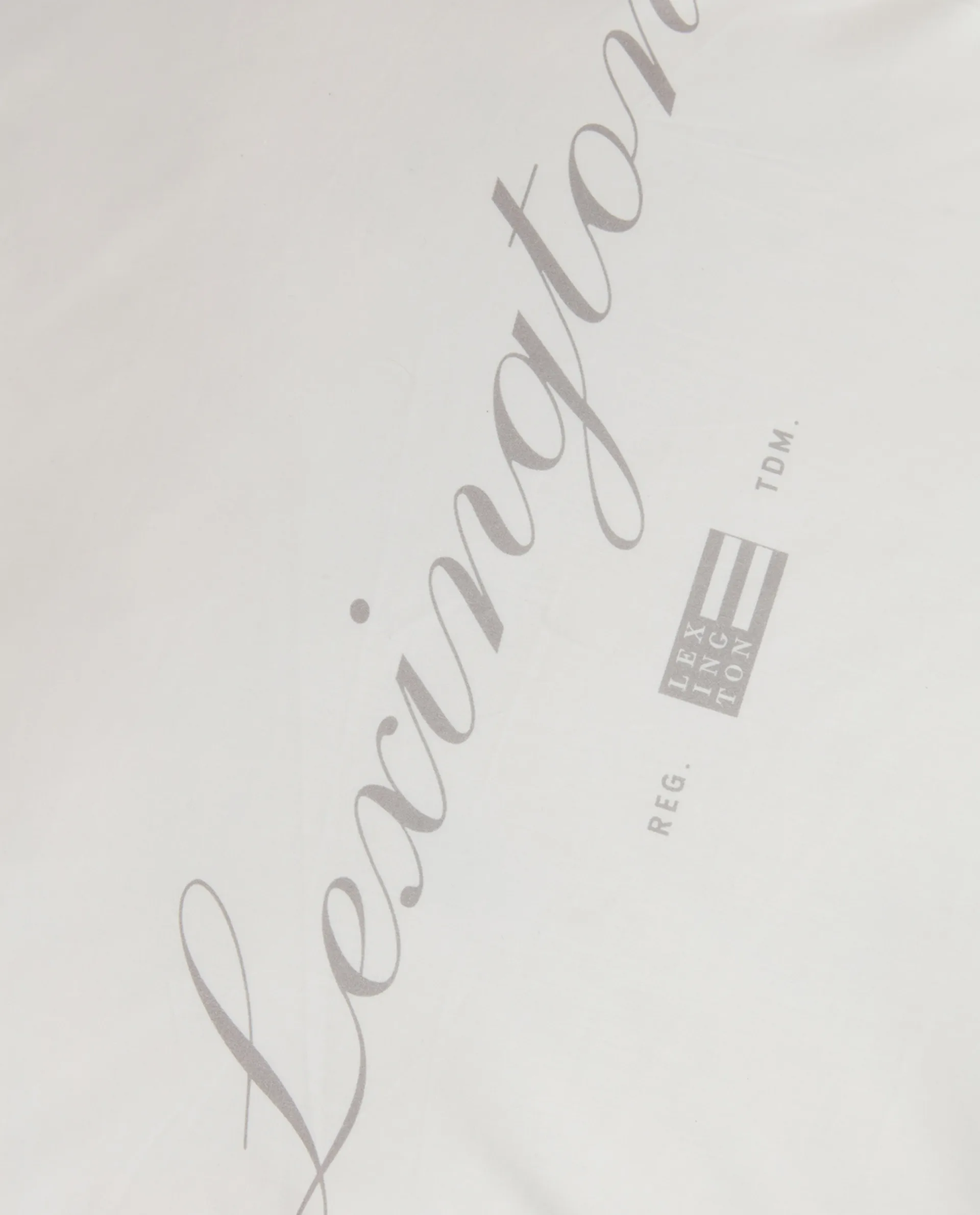 Taie d'oreiller Printed Organic Cotton Poplin 50x60 cm, Blanc-gris Lexington
