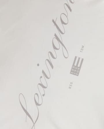Taie d'oreiller Printed Organic Cotton Poplin 50x60 cm - Blanc-gris - Lexington