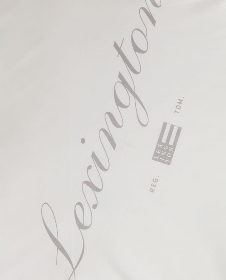 Taie d'oreiller Printed Organic Cotton Poplin 50x60 cm, Blanc-gris Lexington