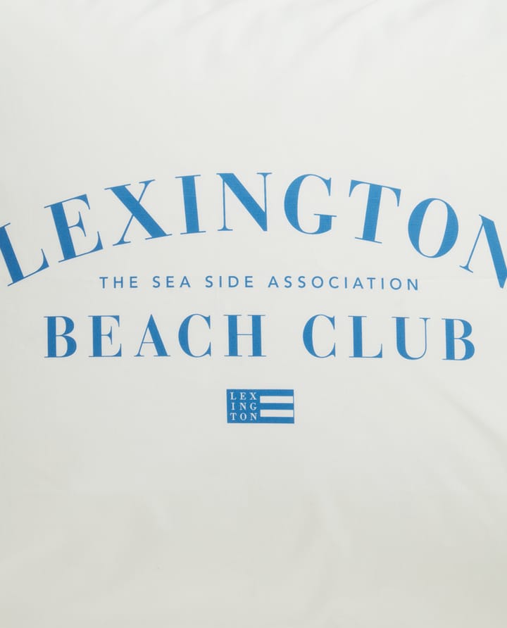 Taie d'oreiller Printed Organic Cotton Poplin 50x60 cm, Bleu-blanc Lexington