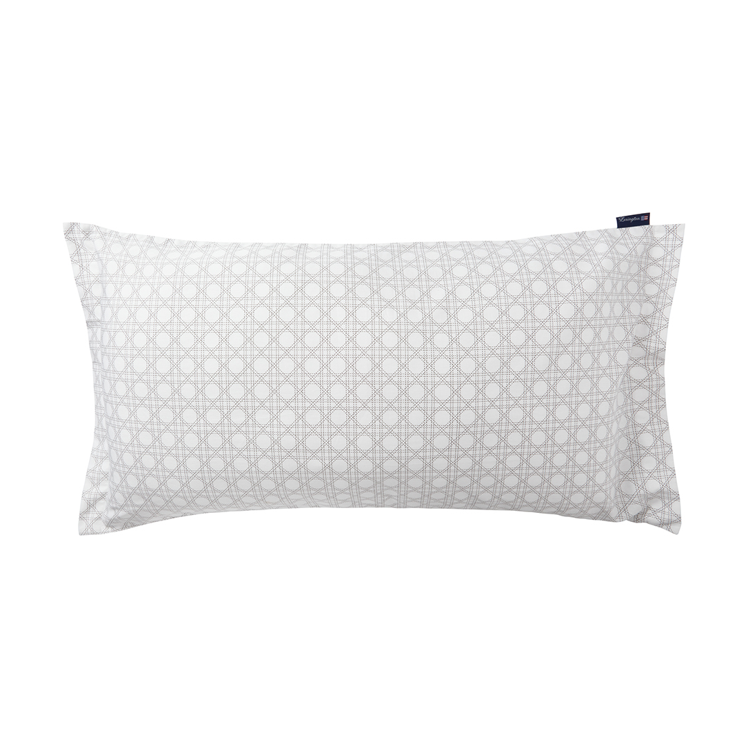 Lexington Taie d'oreiller Rattan Printed 50x90 cm White