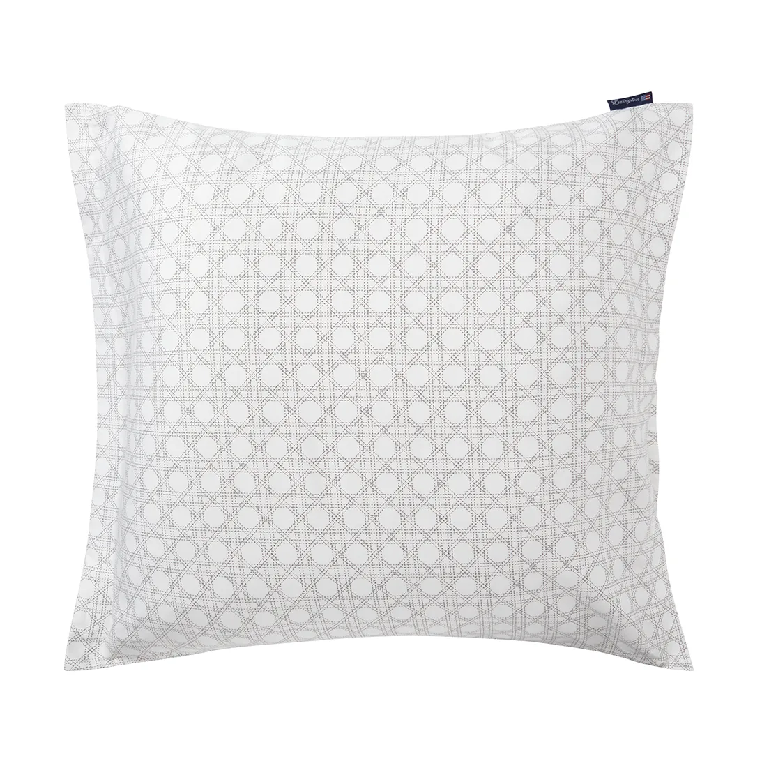 Taie d'oreiller Rattan Printed 65x65 cm, White Lexington
