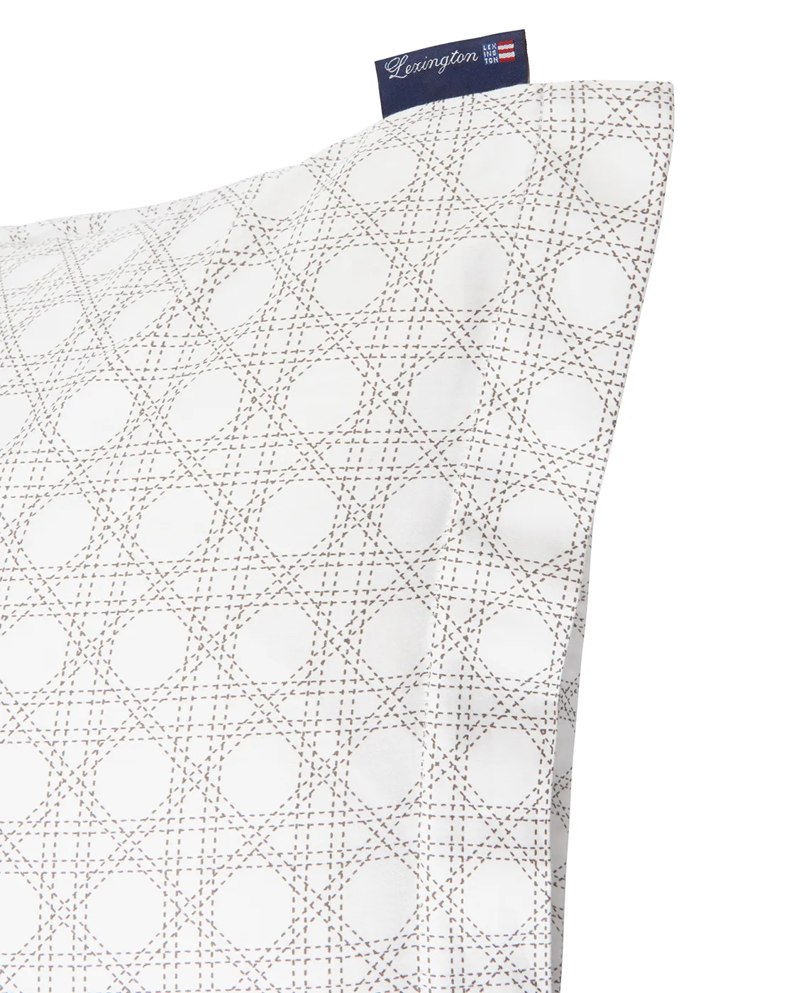 Taie d'oreiller Rattan Printed 65x65 cm, White Lexington