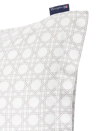 Taie d'oreiller Rattan Printed 65x65 cm - White - Lexington