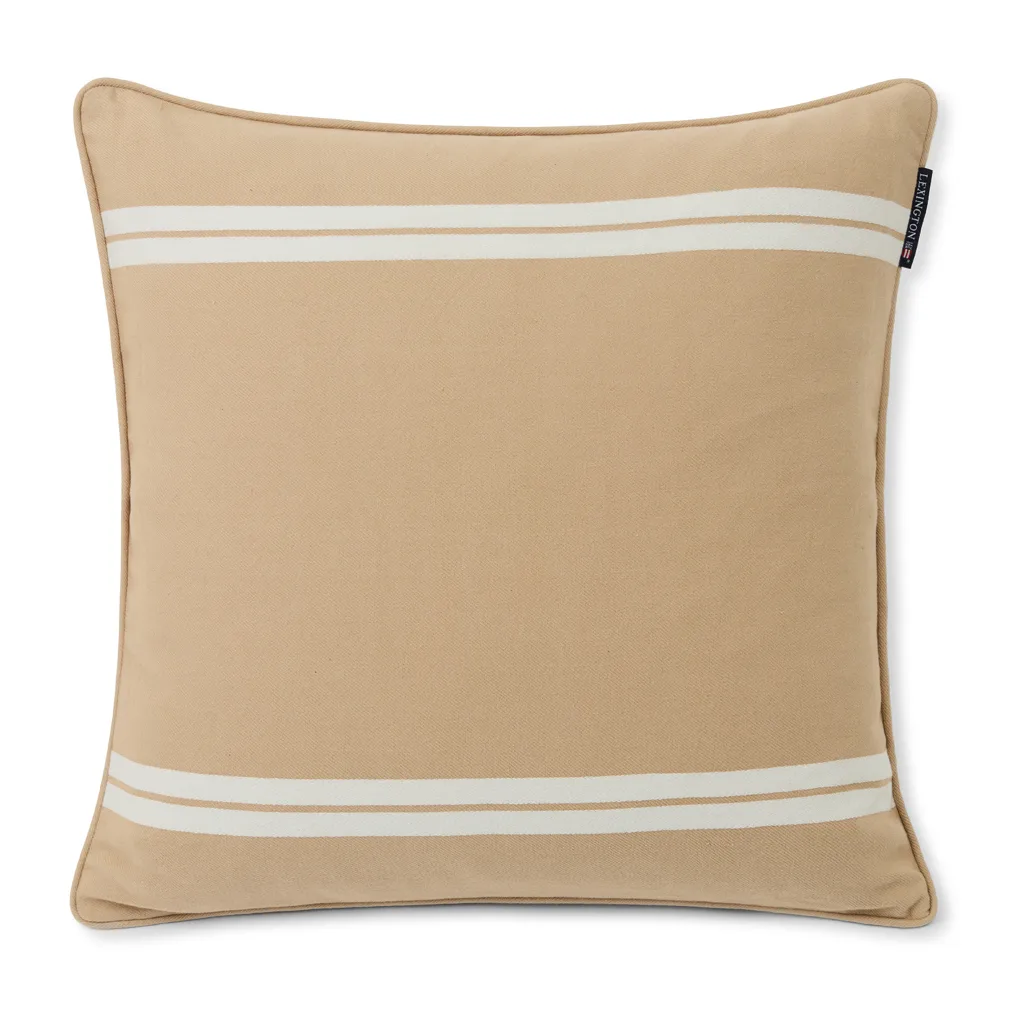 Taie d’oreiller Side Striped 50x50 cm, Beige-white Lexington