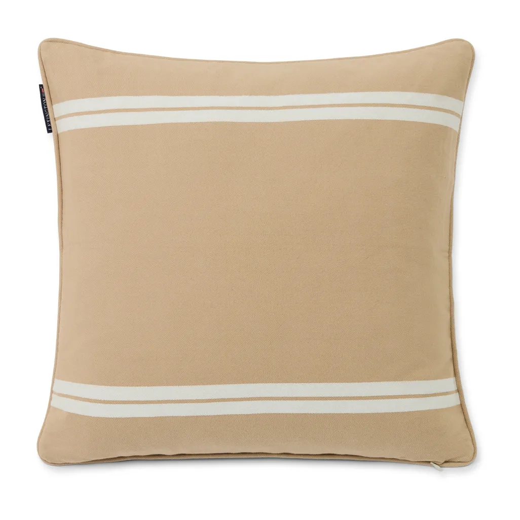 Taie d’oreiller Side Striped 50x50 cm, Beige-white Lexington