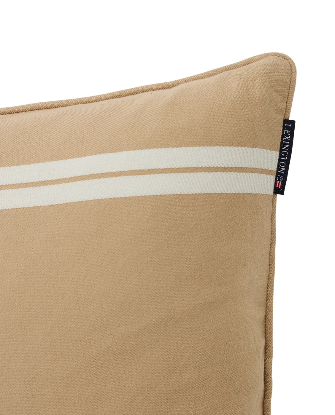 Taie d’oreiller Side Striped 50x50 cm, Beige-white Lexington