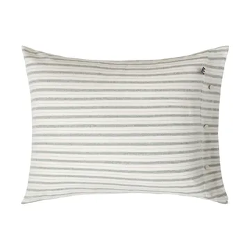 Taie d’oreiller Stripe cotton flannel - White-green-beige, 50x60 cm - Lexington