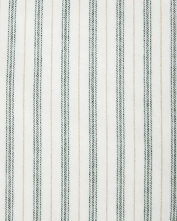 Taie d’oreiller Stripe cotton flannel - White-green-beige, 50x60 cm - Lexington