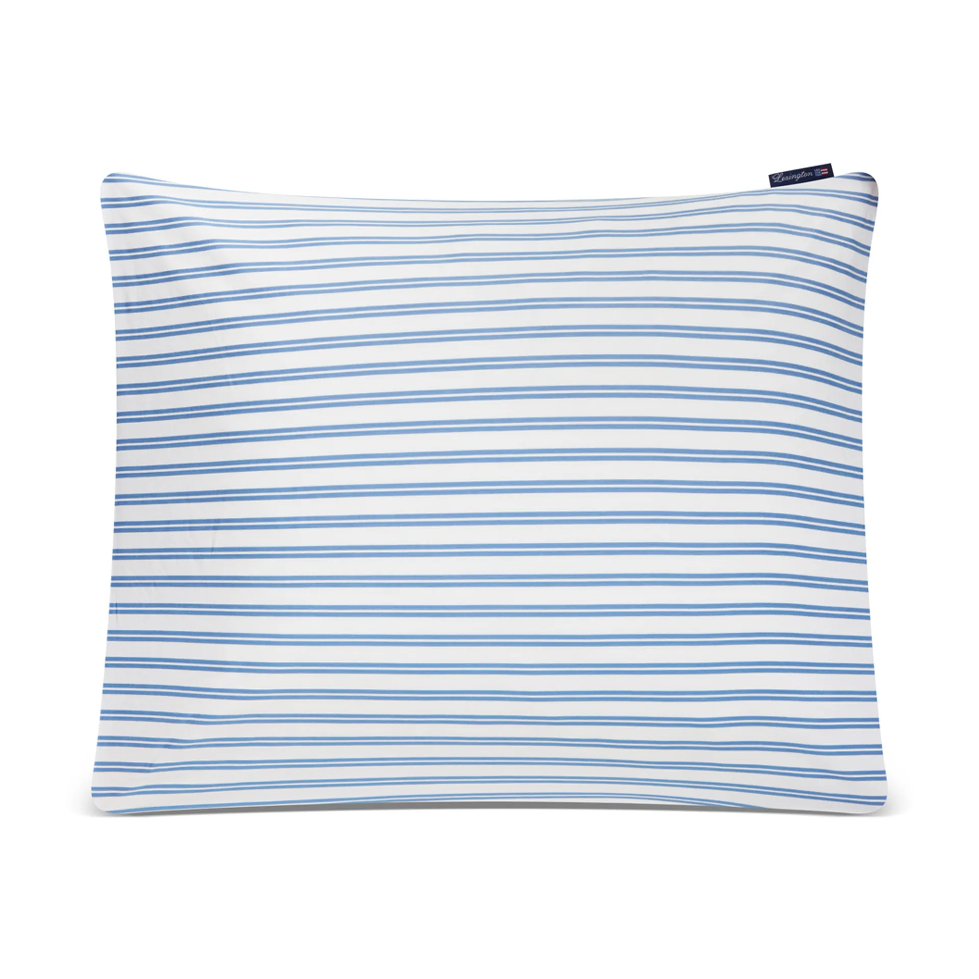 Taie d'oreiller Striped Cotton Poplin 50x60 cm, Bleu Lexington