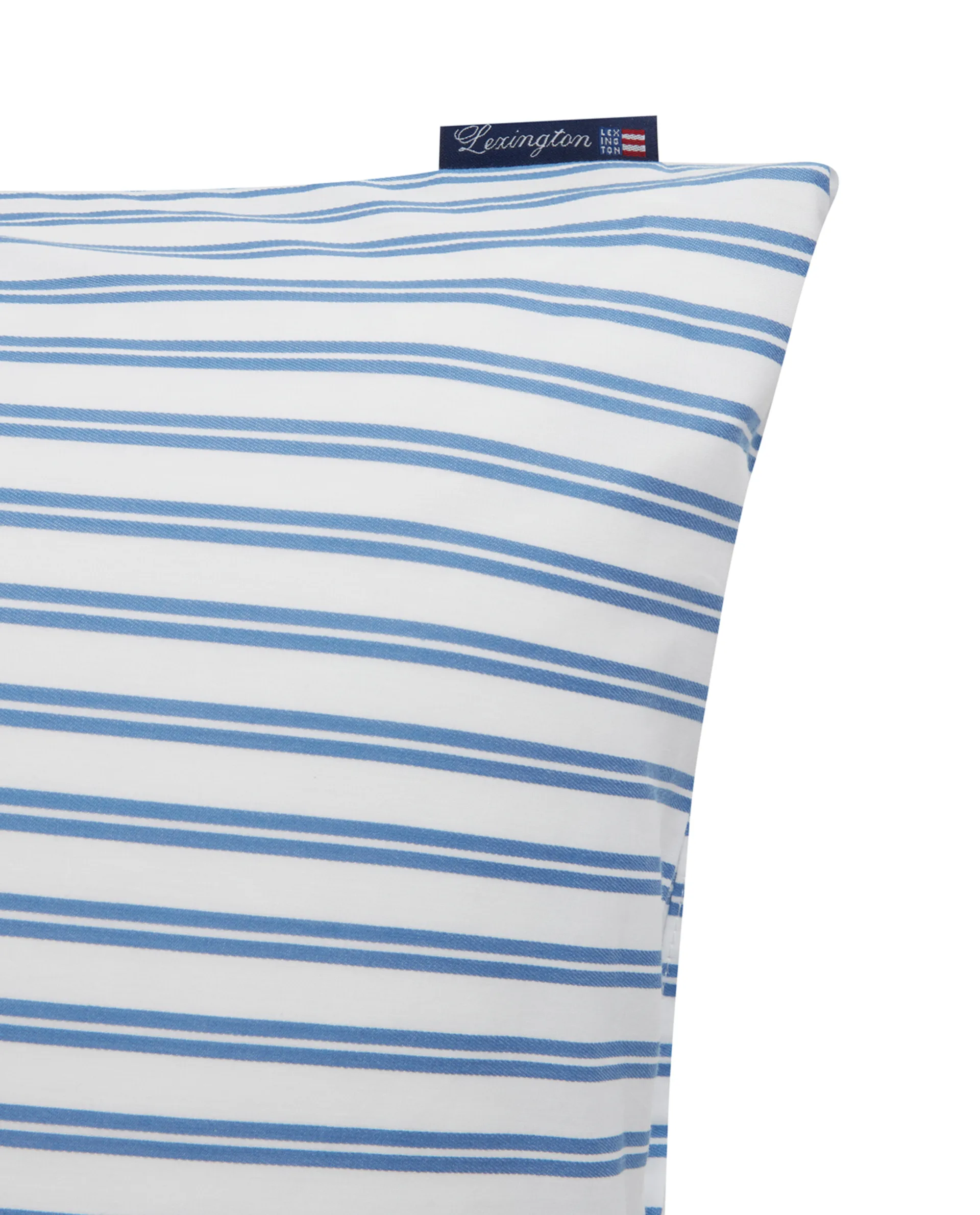 Taie d'oreiller Striped Cotton Poplin 50x60 cm, Bleu Lexington