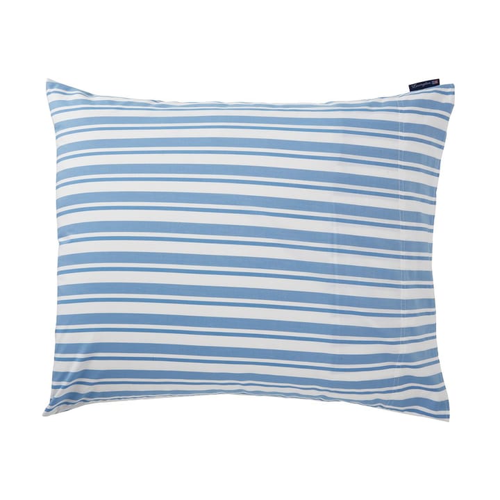 Taie d'oreiller Striped Cotton Poplin 50x60 cm - White-Blue - Lexington