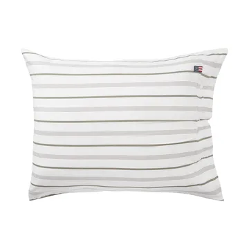 Taie d'oreiller Striped Cotton Poplin 50x60 cm - White - Lexington