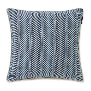 Taie d’oreiller Zig Zag Printed 50x50 cm - Blue-beige - Lexington