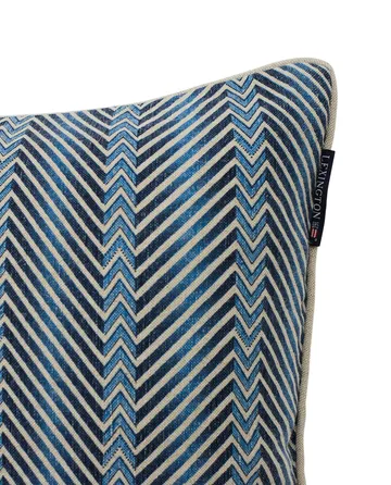 Taie d’oreiller Zig Zag Printed 50x50 cm - Blue-beige - Lexington