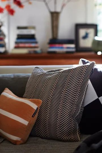 Taie d’oreiller Zig Zag Printed 50x50 cm - Brown-beige - Lexington