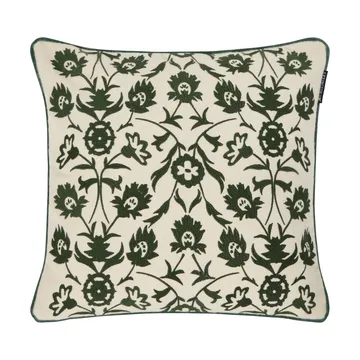 Taie Flower Embroidered Wool Mix 50x50 cm - Light beige-green - Lexington
