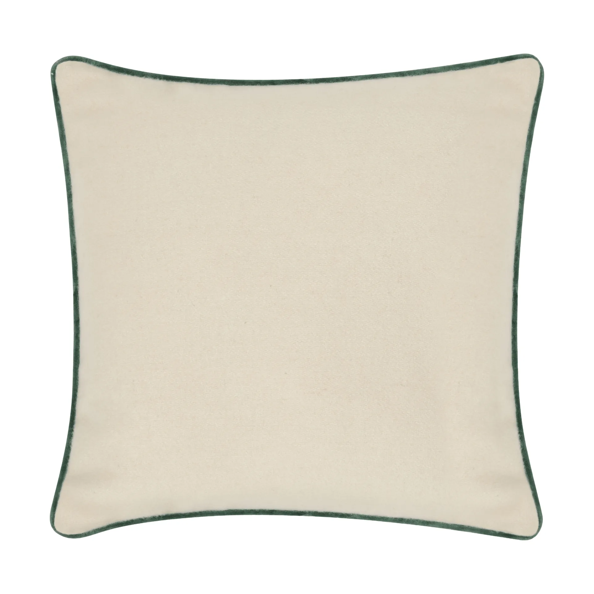Taie Flower Embroidered Wool Mix 50x50 cm, Light beige-green Lexington