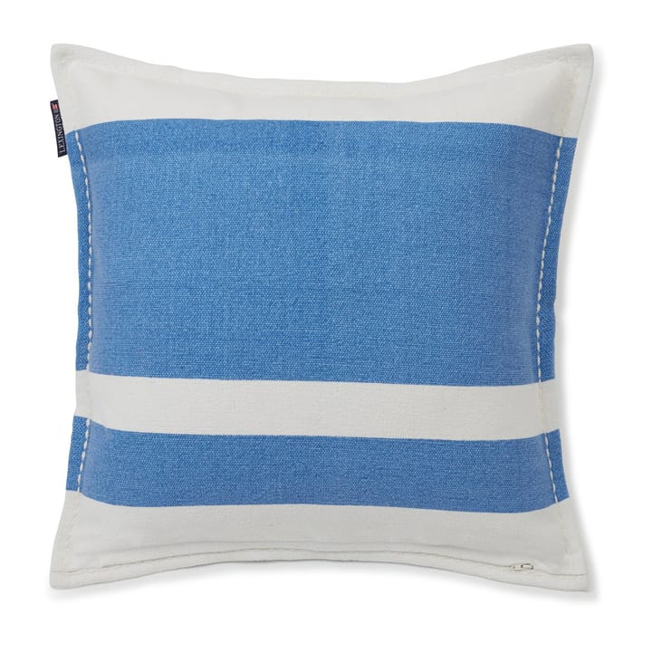 Taie Irregular Striped Cotton 50x50 cm, Blue-White Lexington