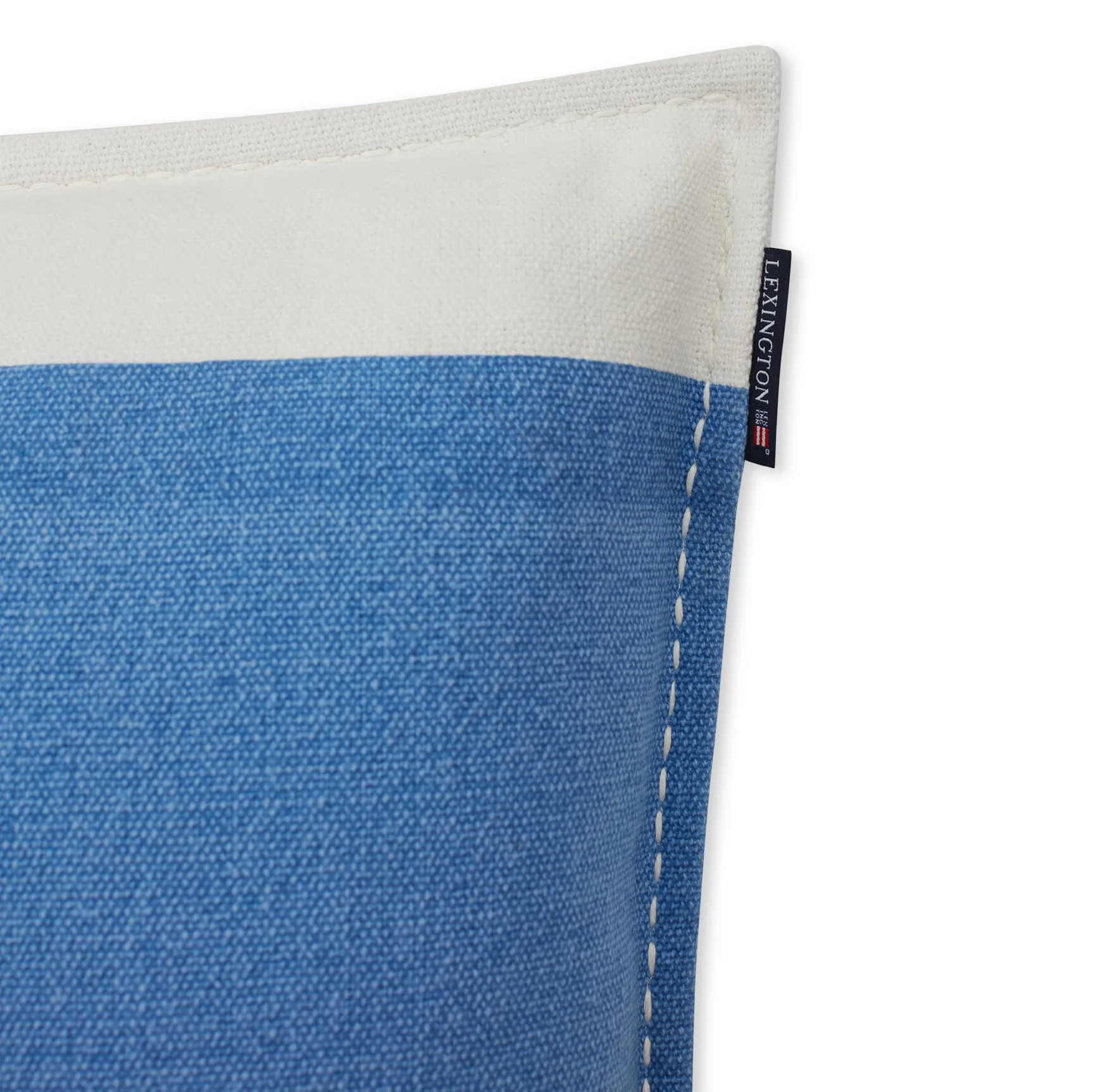 Taie Irregular Striped Cotton 50x50 cm, Blue-White Lexington