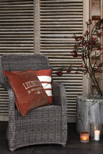 Taie Irregular Striped Cotton 50x50 cm - Copper-gray - Lexington