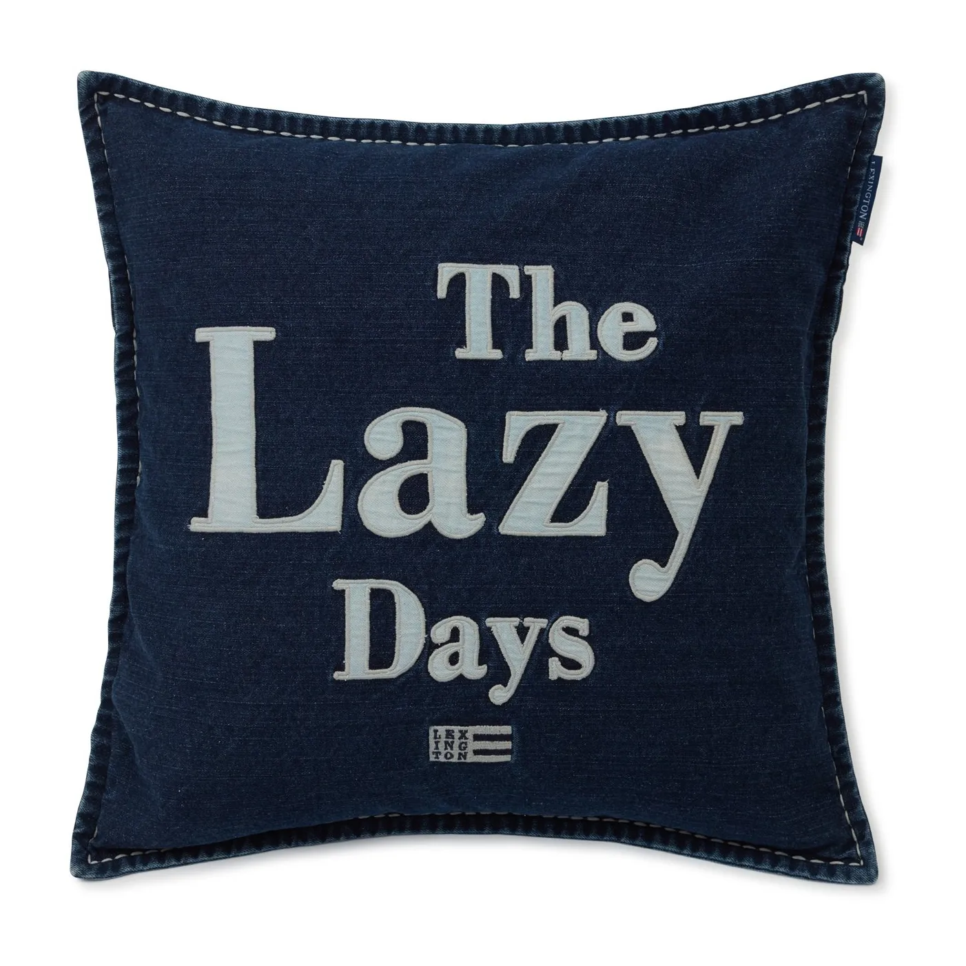 Taie Lazy Days Denim Twill Cotton 50x50 cm, Denim blue Lexington