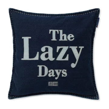 Taie Lazy Days Denim Twill Cotton 50x50 cm - Denim blue - Lexington