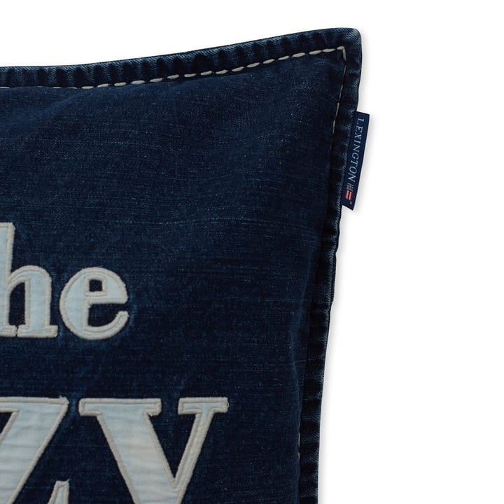 Taie Lazy Days Denim Twill Cotton 50x50 cm, Denim blue Lexington
