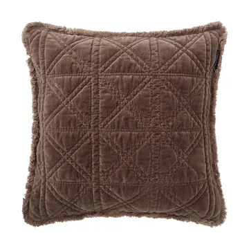 Taie Rattan Quilted Velvet 50x50 cm - Brown - Lexington
